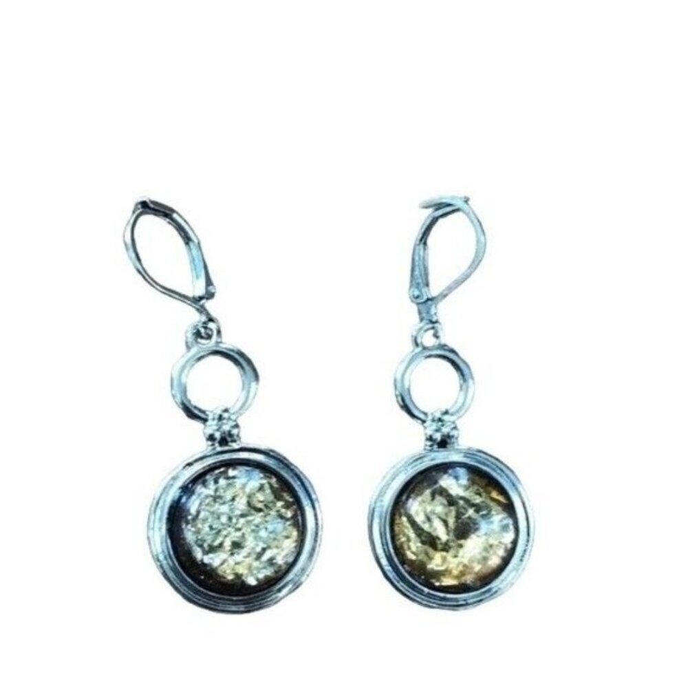 Boho Unbranded‎ Drop Dangle Earrings OS Silver Gold Tone Lever Back